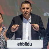 Otegi: "El nivel de abertzalismo está en que Vox quiere ilegalizar a EH Bildu y no al PNV"