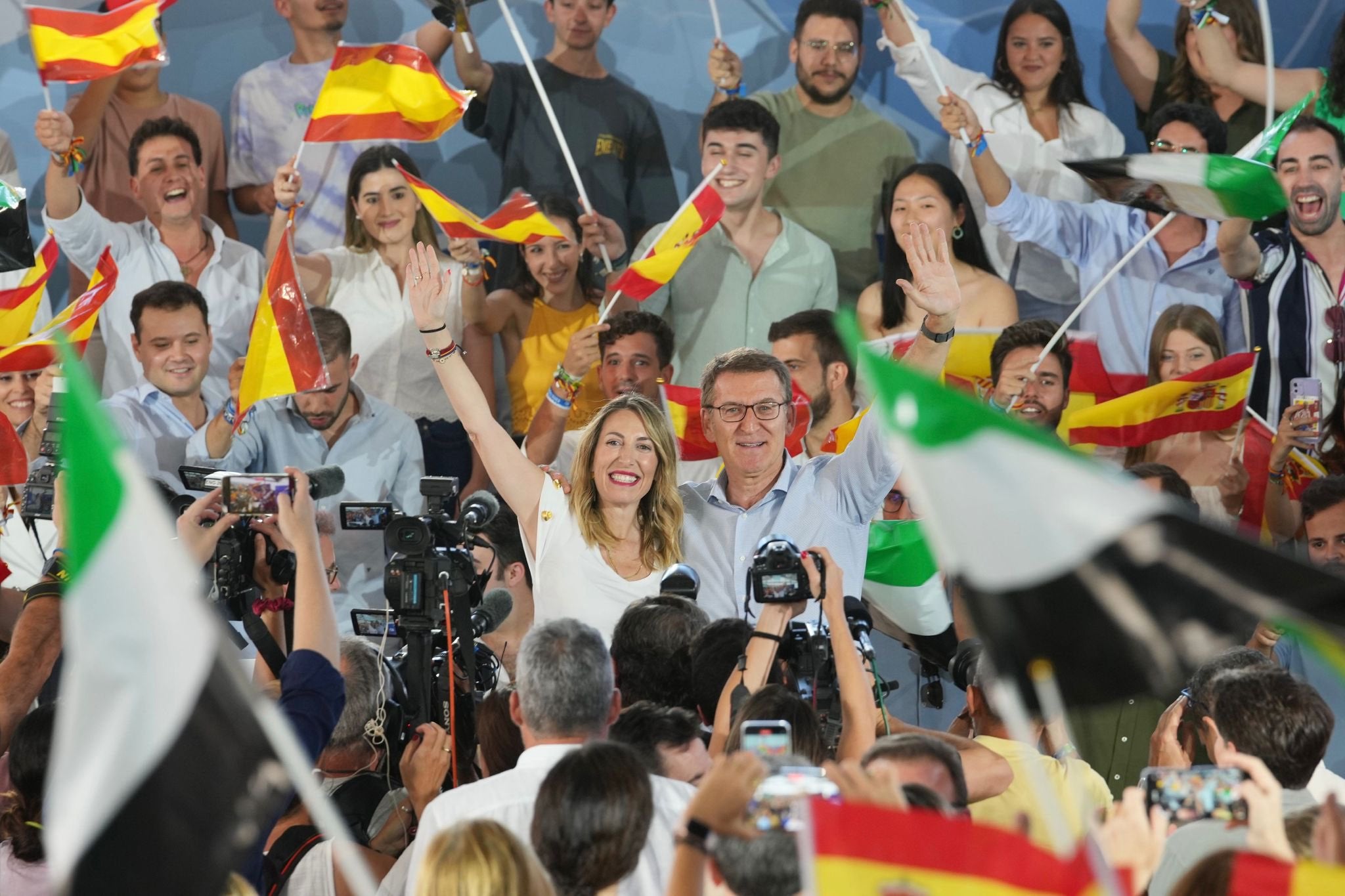Primer fin de semana de la campaña electoral del 23J con la presencia en Extremadura de Feijóo y Abascal Primer fin de semana de la campaña electoral del 23J con la presencia en Extremadura de Feijóo y Abascal