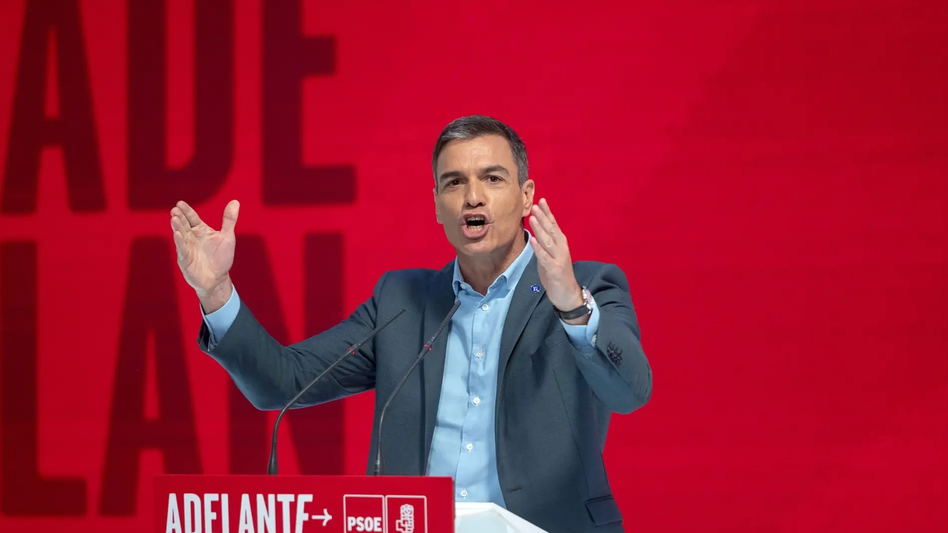 El presidente del Gobierno, Pedro Sánchez, interviene durante presentación del programa electoral del PSOE para las elecciones generales 