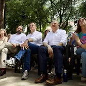 Núñez Feijóo en los Jardines del Prado donde se ha celebrado un mitin electoral del PP Núñez Feijóo en los Jardines del Prado donde se ha celebrado un mitin electoral del PP