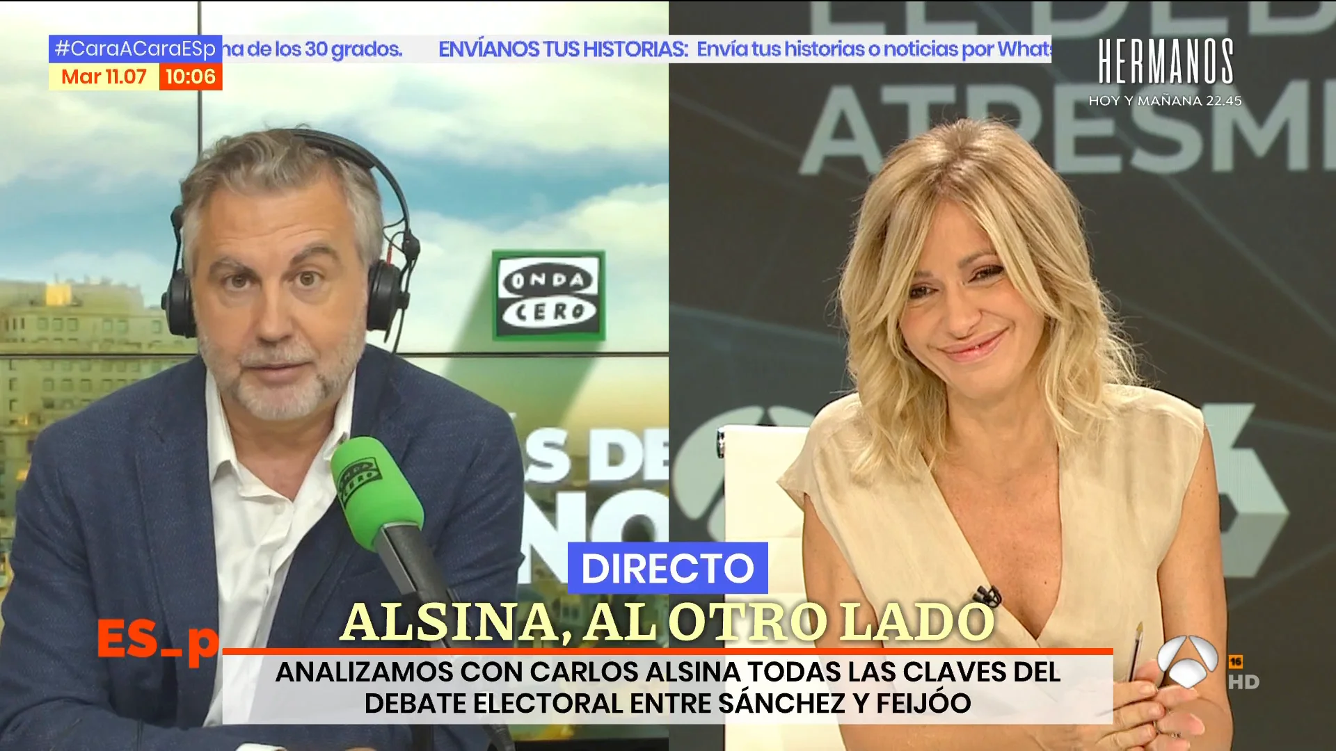 Alsina con Susanna Griso MÁS DE UNO