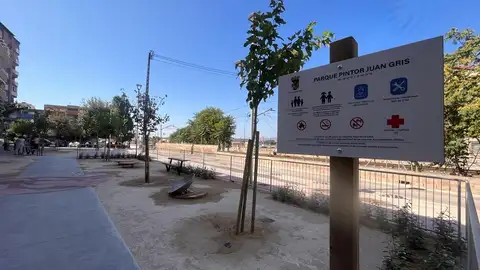 El parque ‘Juan Gris’ de Villena tras su remodelación El parque ‘Juan Gris’ de Villena tras su remodelación