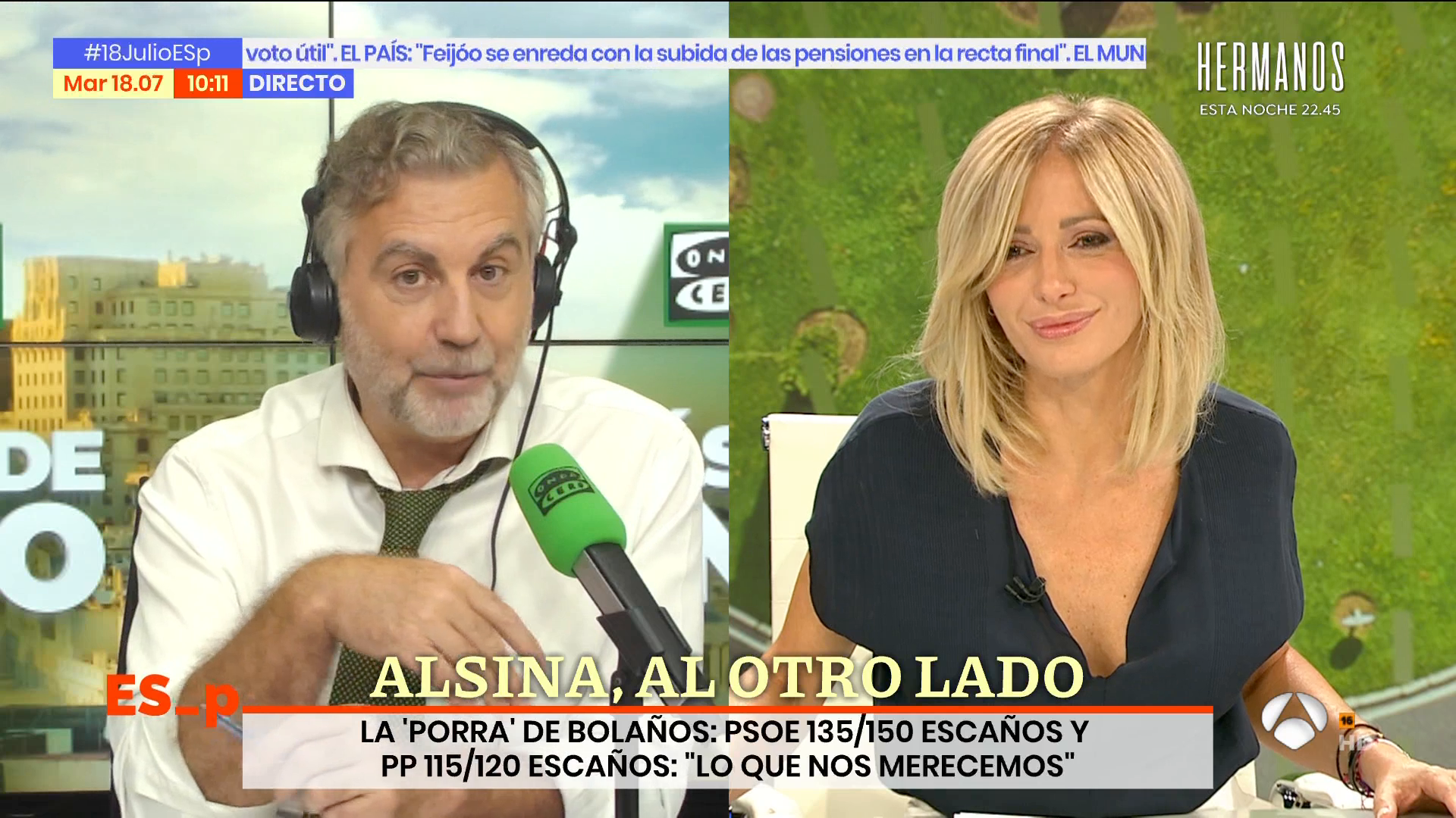 Carlos Alsina: "No entiendo que Feijóo reincida en no tener clara la diferencia sobre la revalorización de las pensiones" Carlos Alsina: "No entiendo que Feijóo reincida en no tener clara la diferencia sobre la revalorización de las pensiones"