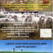 Cartel manifestación ganaderos provincia de Ciudad Real