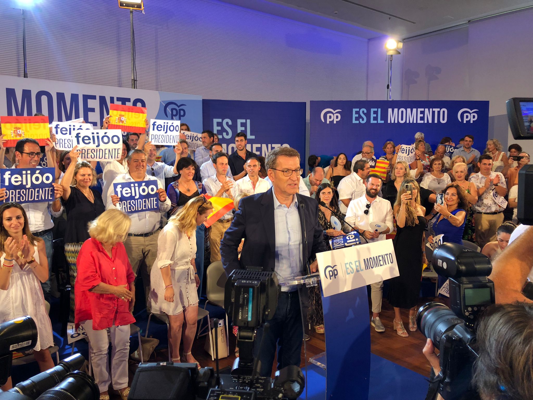 Feijóo, en Mallorca: "El domingo se vota Sanchismo o cambio, bloqueo o Gobierno" Feijóo, en Mallorca: "El domingo se vota Sanchismo o cambio, bloqueo o Gobierno"