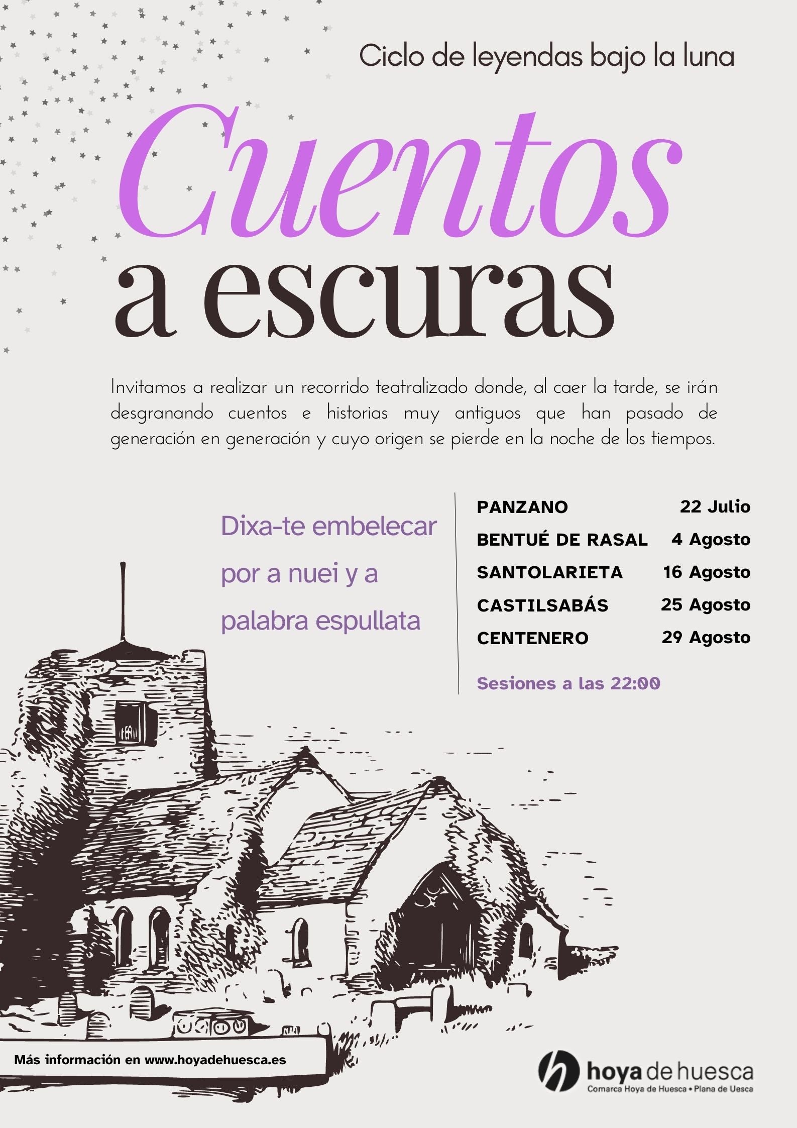 "Cuentos a escuras", una nueva oferta cultural para las pequeñas localidades de la comarca "Cuentos a escuras", una nueva oferta cultural para las pequeñas localidades de la comarca