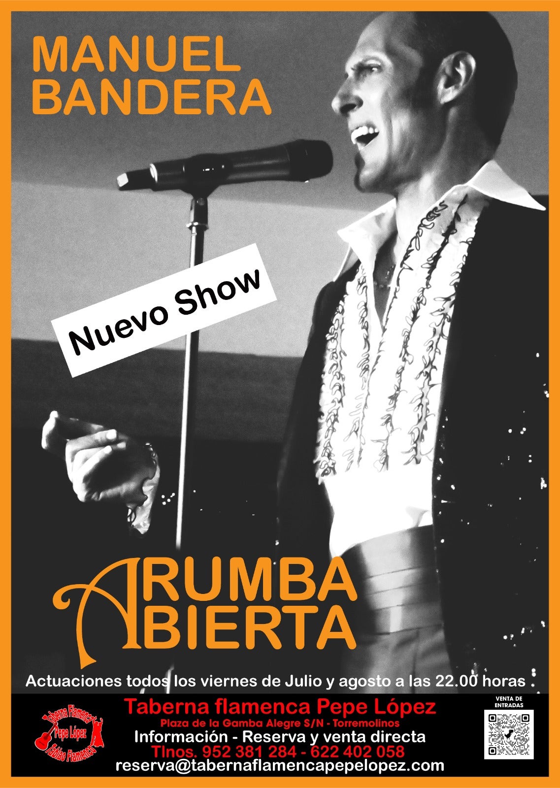Estreno mundial del Espectáculo Musical Manuel Bandera, A Rumba Abierta Estreno mundial del Espectáculo Musical Manuel Bandera, A Rumba Abierta