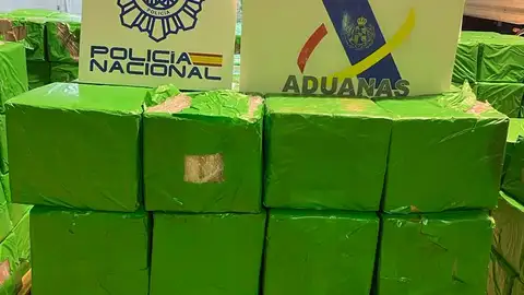 Paquetes de cocaína incautados por la Policía Nacional de Alicante Paquetes de cocaína incautados por la Policía Nacional de Alicante
