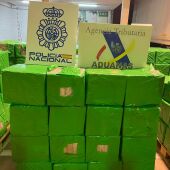 Paquetes de cocaína incautados por la Policía Nacional de Alicante