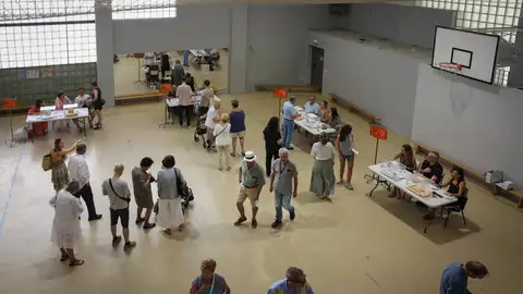 Un colegio electoral en Navarra en el 23J Un colegio electoral en Navarra en el 23J
