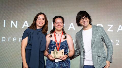 Beatriz Osuna, Cristina Ripa y Luis Piedrahita en el concurso de relatos de Coca-Cola