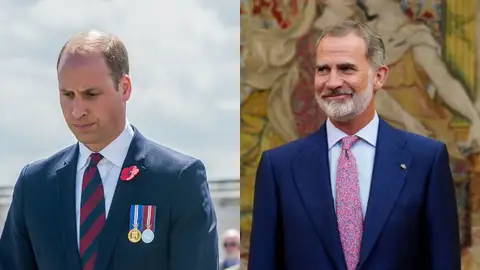 El príncipe Guillermo y el rey Felipe VI Inglaterra alaba la elegancia del rey Felipe: "A su lado, el príncipe Guillermo parece un decepcionante paisano"