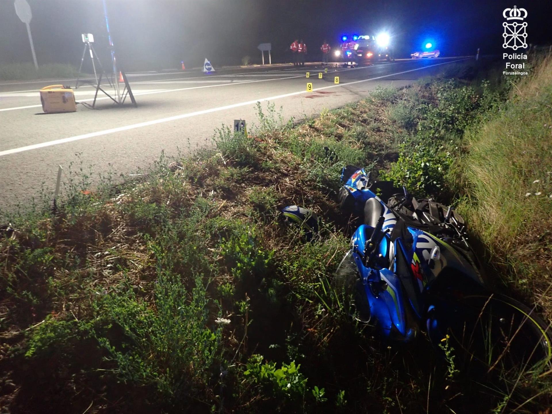 Herido muy grave un motorista en una colisión en Aibar Herido muy grave un motorista en una colisión en Aibar