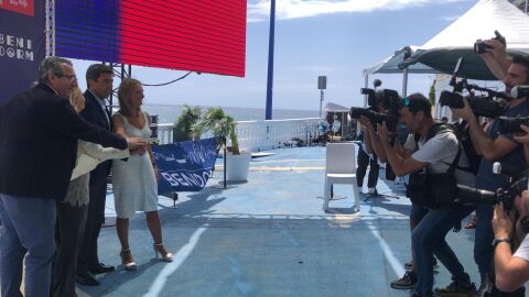 El president de la Generalitat, el alcalde de Benidorm, la directora de RTVE y la consellera de Turismo en la presentaci&oacute;n del Benidorm Fest