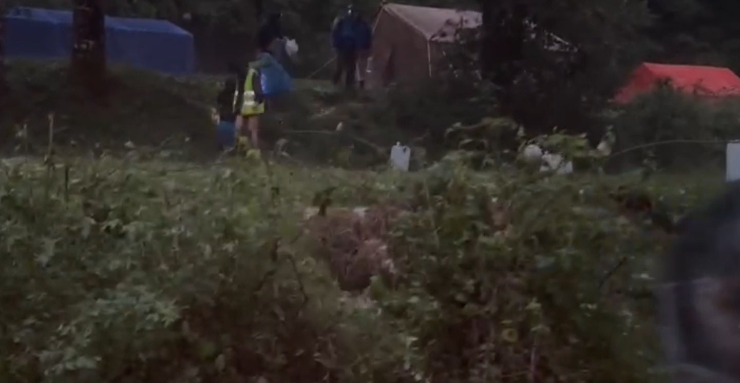 Evacuadas 64 personas de un campamento por las tormentas en Sarvisé Evacuadas 64 personas de un campamento por las tormentas en Sarvisé