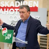 Aitor Esteban, en un acto electoral celebrado en Vitoria. Aitor Esteban, en un acto electoral celebrado en Vitoria.