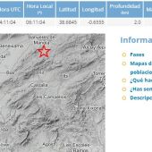 Localización del terremoto en Banyeres de Mariola.