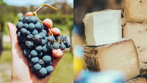 Uvas y quesos Uvas y quesos