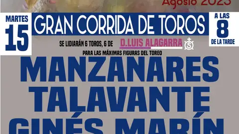 Manzanares, Talavante y Ginés Marín torearán el 15 de agosto en Herrera del Duque Manzanares, Talavante y Ginés Marín torearán el 15 de agosto en Herrera del Duque