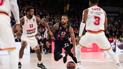 Cory Higgins durante un partido con el Barça esta temporada Cory Higgins durante un partido con el Barça esta temporada