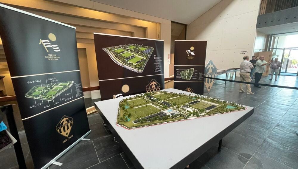 Maqueta de 'Ciudad deportiva del CD Castellón' presentada en la Gala del Centenario