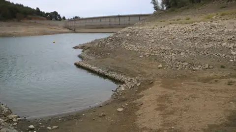 Imatge de la situació de l'embassament de Riudecanyes Imatge de la situació de l'embassament de Riudecanyes