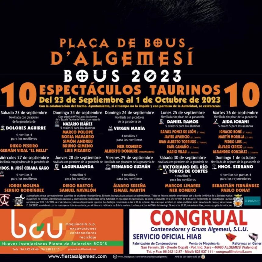 Algemesi se prepara para su Semana Taurina Algemesi se prepara para su Semana Taurina