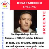 Santiago Gallego Escobar, desaparecido en Palma