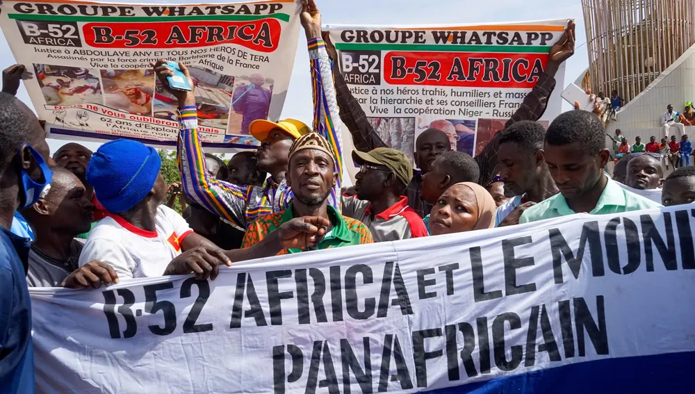Manifestación en Níger a favor de la Junta Militar 