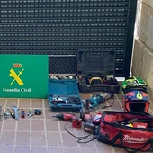 recuperación de abundante maquinaria y herramientas sustraídas en el interior de furgones de trabajo recuperación de abundante maquinaria y herramientas sustraídas en el interior de furgones de trabajo