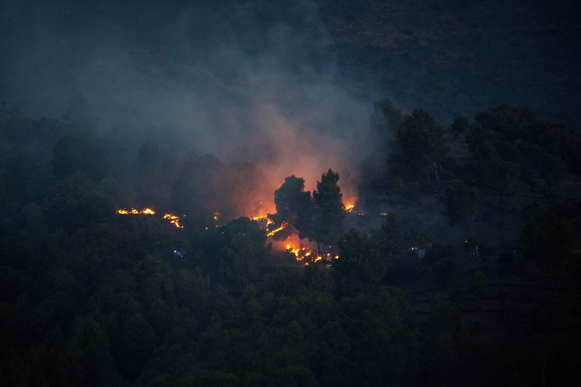 Descartan que el incendio de Portbou, que afecta a 500 hectáreas, sea por causas naturales Descartan que el incendio de Portbou, que afecta a 500 hectáreas, sea por causas naturales
