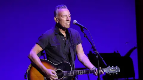 Imagen de archivo del cantante Bruce Springsteen durante un concierto Imagen de archivo del cantante Bruce Springsteen durante un concierto