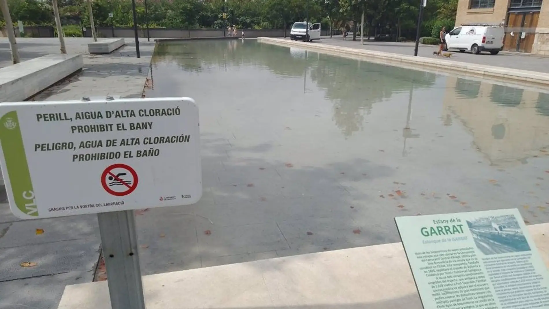 Las zonas de agua del Parc Central afectadas por el vaciado