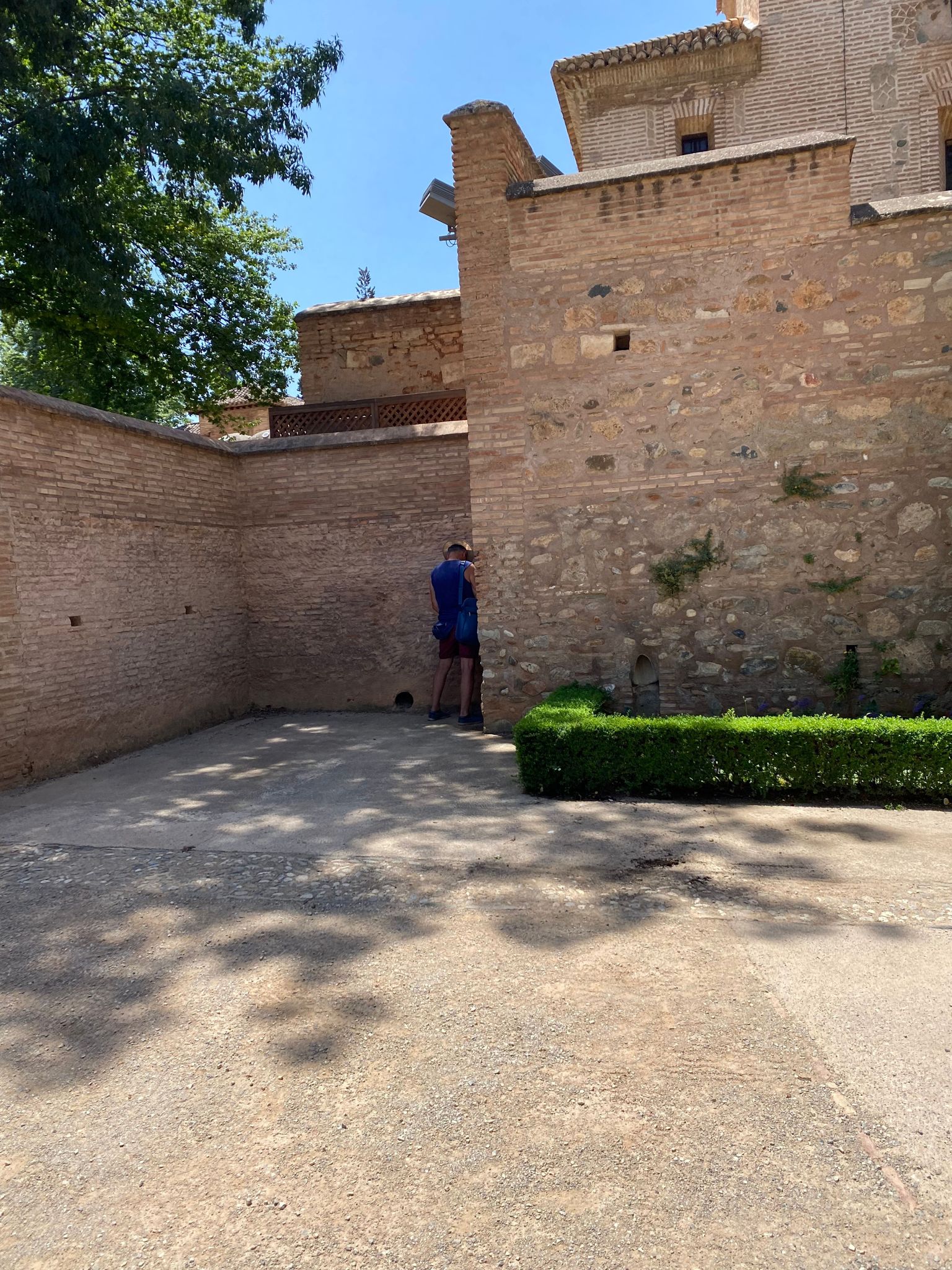 Un hombre es "pillado" orinando en la Alhambra Un hombre es "pillado" orinando en la Alhambra