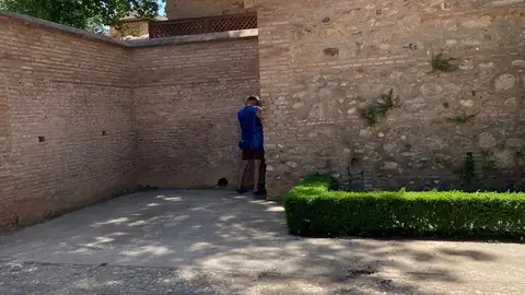 Un hombre es "pillado" orinando en la Alhambra Un hombre es "pillado" orinando en la Alhambra