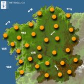 Imagen de la previsión del tiempo para el martes. Meteogalicia