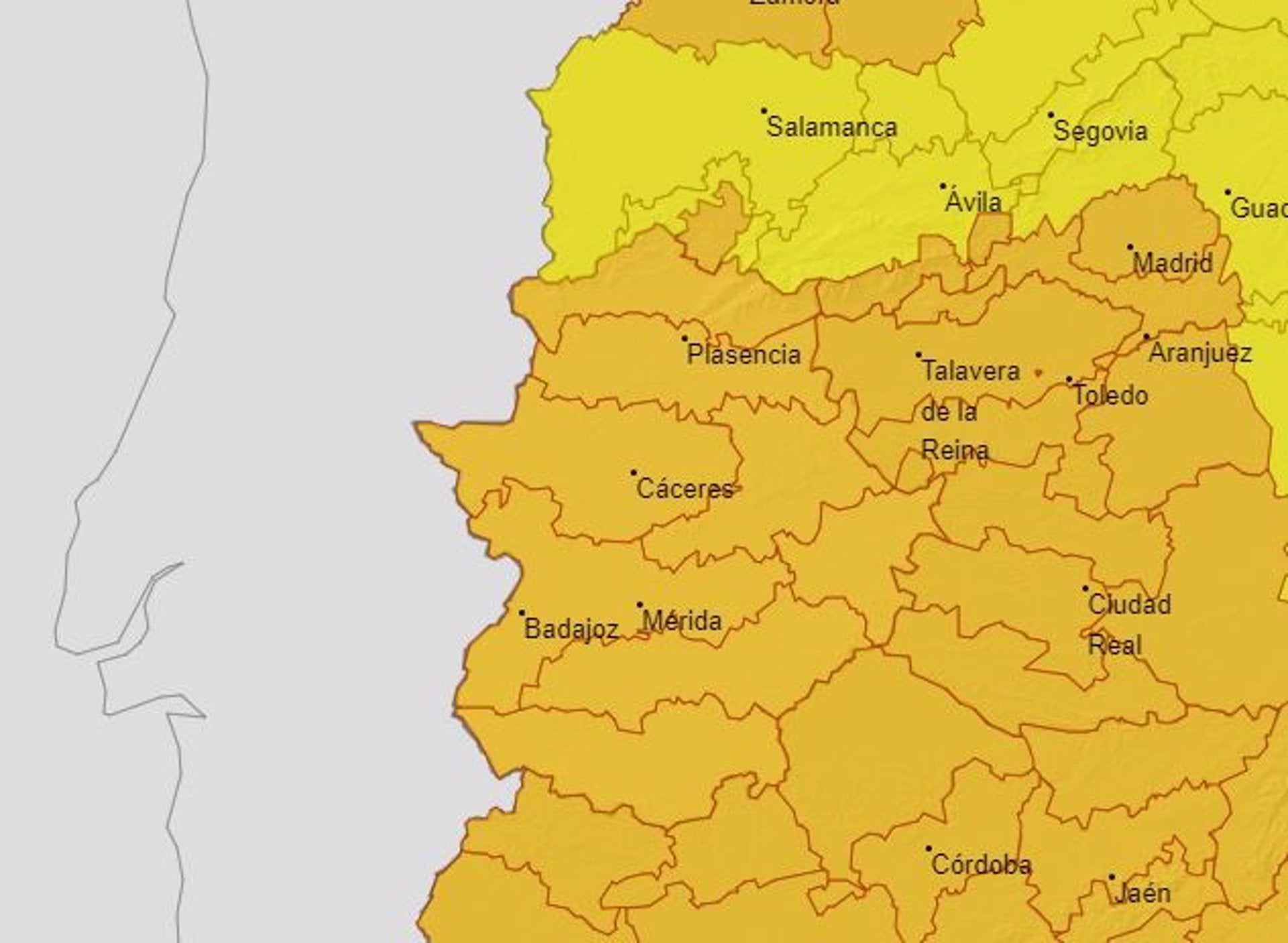 Activa la alerta naranja por altas temperaturas en Extremadura este martes 8 de agosto Activa la alerta naranja por altas temperaturas en Extremadura este martes 8 de agosto