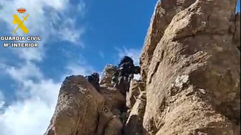 Imagen de un rescate de la Guardia Civil en la monta&ntilde;a el pasado fin de semana.