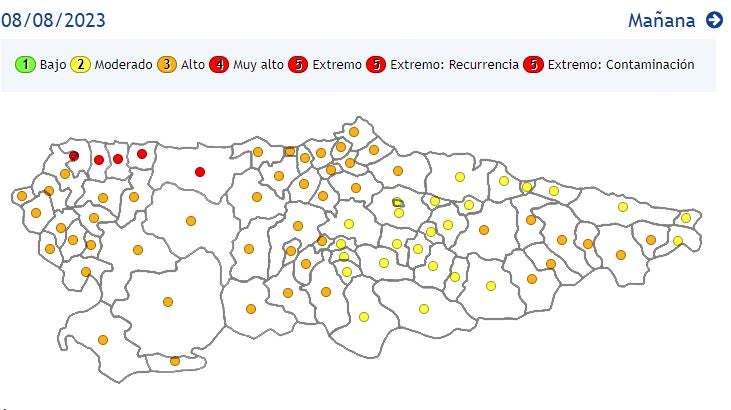 El litoral occidental en "riesgo muy alto" El litoral occidental en "riesgo muy alto"