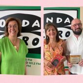 Ángeles Armisén, presidenta de la Diputación de Palencia y Rosa Aldea y Jorge Aldea de la Fundación Cardenal Cisneros 