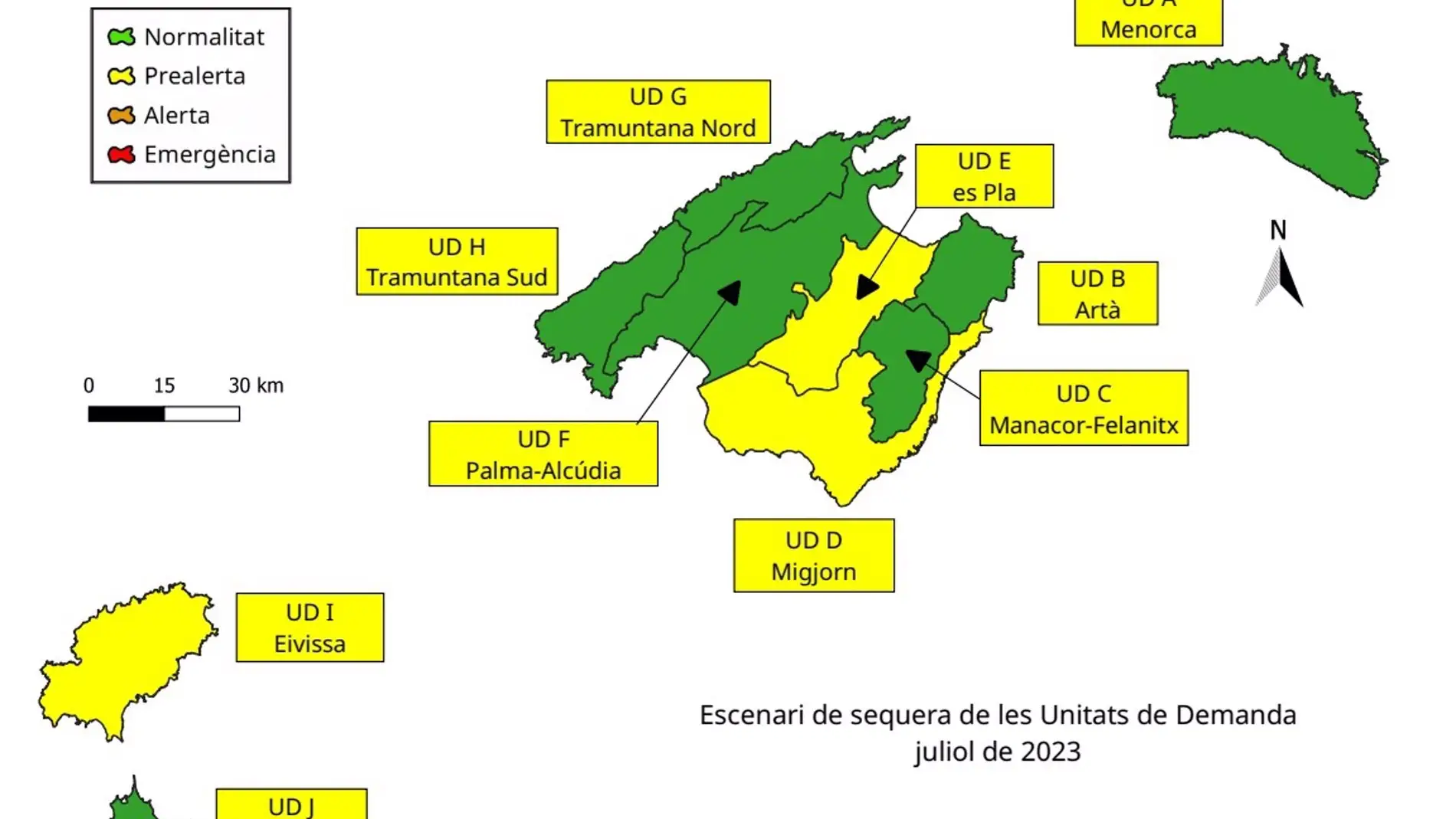 Las reservas hídricas de Baleares se sitúan al 55% de su capacidad, seis puntos por encima del verano pasado