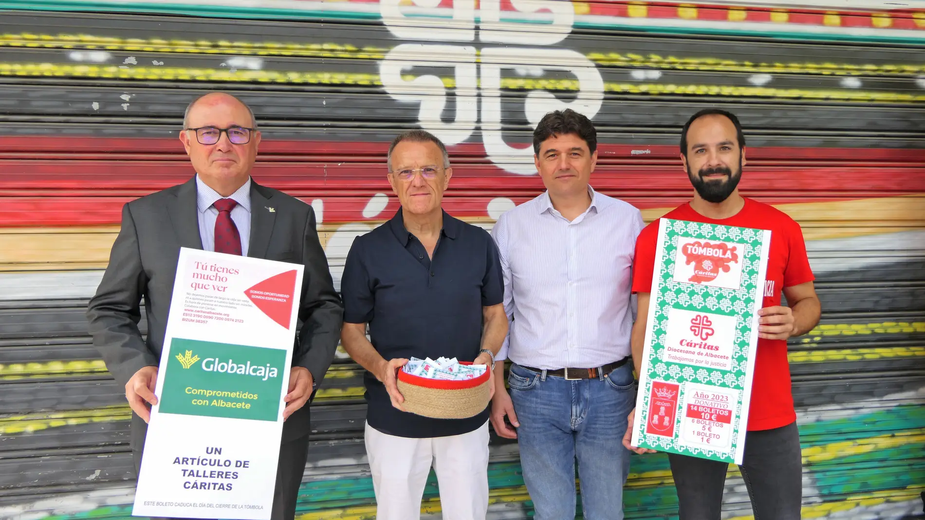 Cáritas presenta la Tómbola solidaria junto a la Fundación Globalcaja