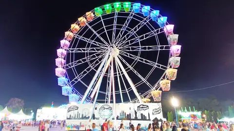 El Ayuntamiento de Alcalá de Henares presenta el dispositivo de seguridad para las Ferias y Fiestas 2023 Noria del recinto ferial de Alcalá de Henares