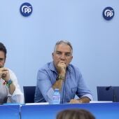 El coordinador general del PP y número uno al Congreso por Málaga, Elías Bendodo, durante un acto de partido el pasado 28 de julio