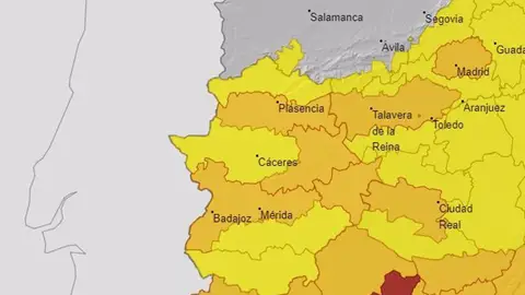 Este viernes regresan las alertas naranjas por altas temperaturas a 4 comarcas extremeñas Este viernes regresan las alertas naranjas por altas temperaturas a 4 comarcas extremeñas