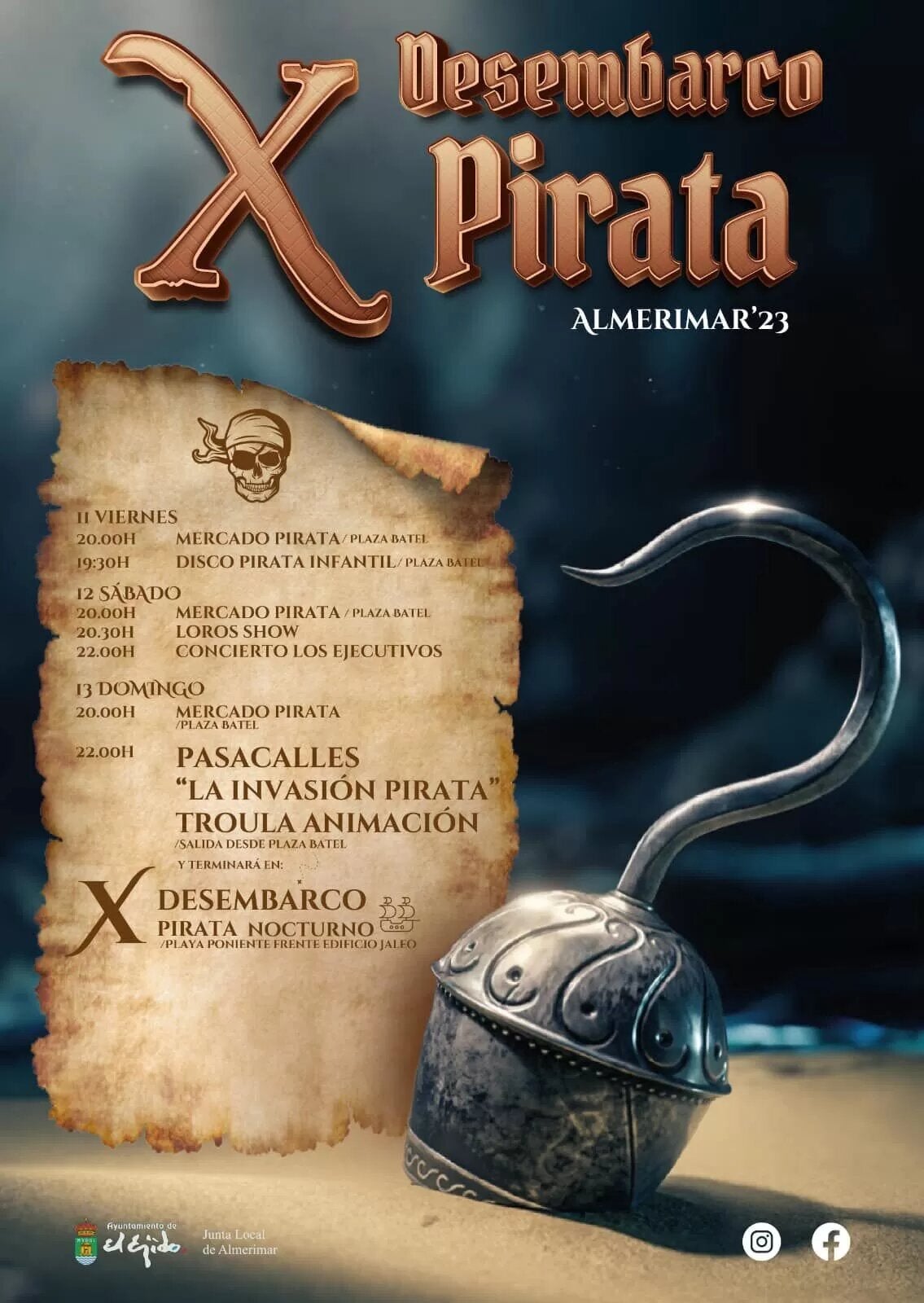 El Desembarco Pirata llega a Almerimar este domingo, en horario nocturno El Desembarco Pirata llega a Almerimar este domingo, en horario nocturno