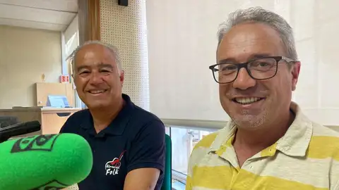 Luis Ángel Pérez y Jaime Valdeolmillos de la "Asociación Viejo Castillo" Palencia
