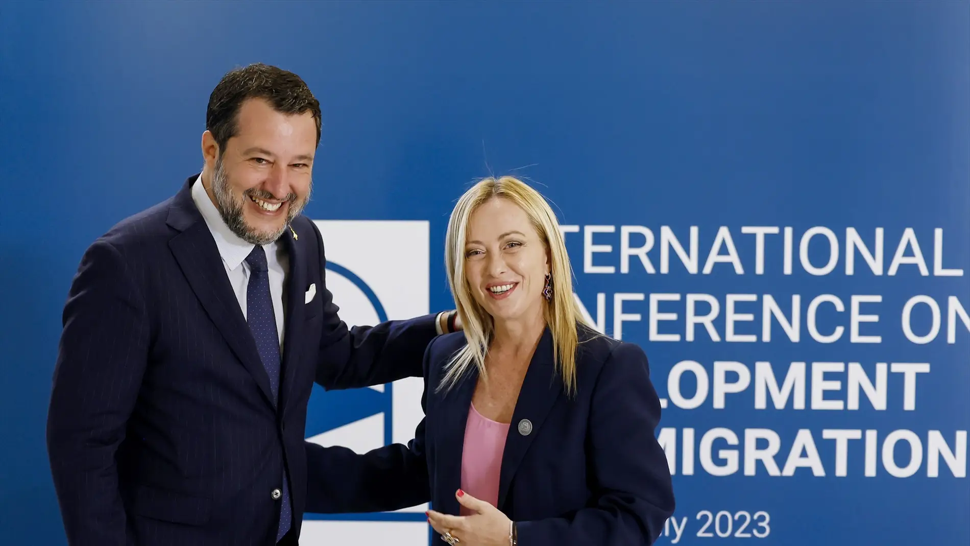 Matteo Salvini, junto a Giorgia Meloni durante una reunión el mes pasado 