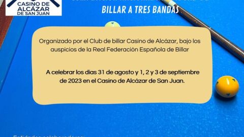 IV Torneo de Billar "Ciudad de Alc&aacute;zar"