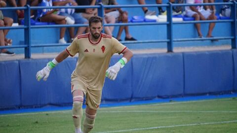 Manu García, portero del Real Murcia 23-24, durante la pretemporada